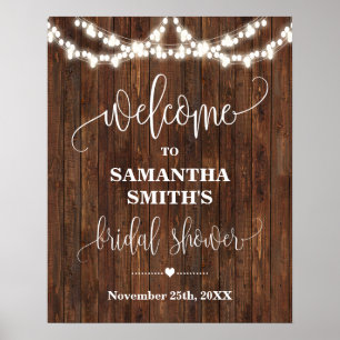 Poster Bem-vindo Sinal de Chuveiro de Noiva Casamento Cou
