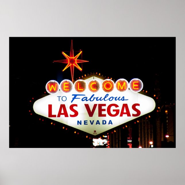 Poster Bem-vindos à Fabulosa Noite de Las Vegas Nevada (Frente)