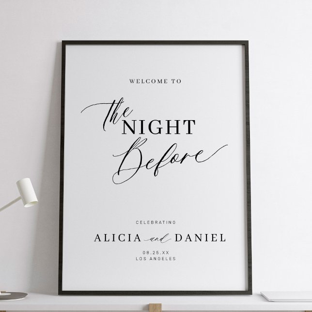 Póster Bem-vindos à noite antes do ensaio do sinal de jan (Criador carregado)