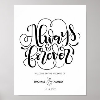 Poster Bem-vindos ao casamento de - Sempre e para sempre