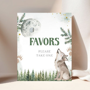 Poster Bem-vindos ao Lobo da Floresta das Embalagens