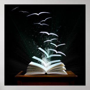 Póster Bem-vindos ao mundo mágico da leitura!