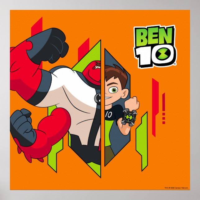Poster Ben 10 Transformação de DNA em Quatro Braços (Frente)