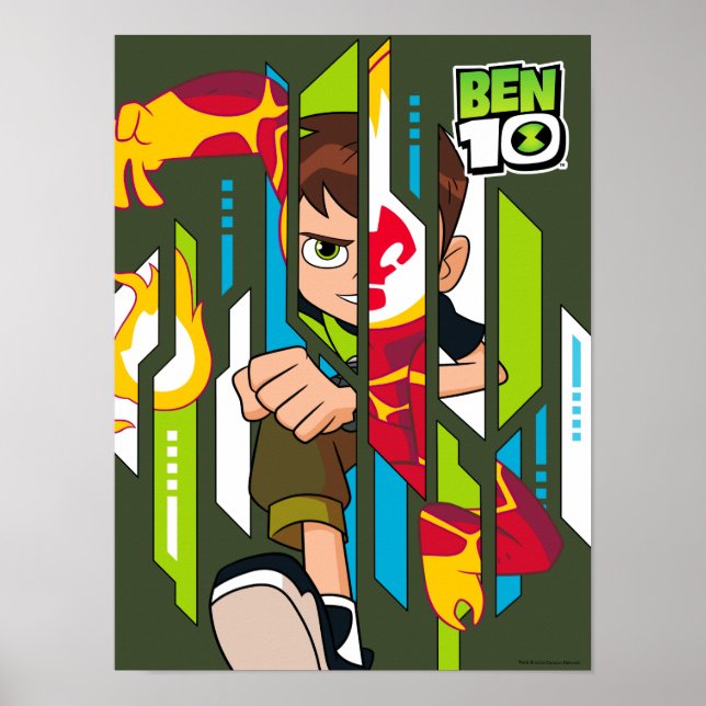 Poster Ben 10 Transformação do DNA do Heatblast (Frente)
