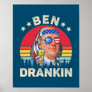 Poster Ben Drankin 4 De Julho Benjamin Franklin Men
