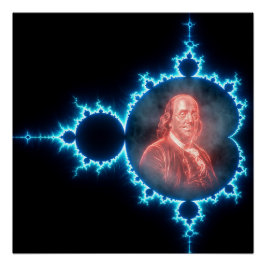 Póster Ben Franklin Mandelbrot Fractal
