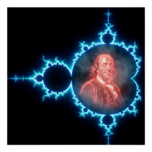 Póster Ben Franklin Mandelbrot Fractal