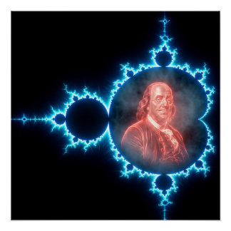 Póster Ben Franklin Mandelbrot Fractal