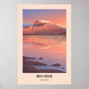 Poster Ben Nevis Cartaz de Viagem Moderno