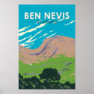 Poster Ben Nevis Scotland Viagem Art Vintage