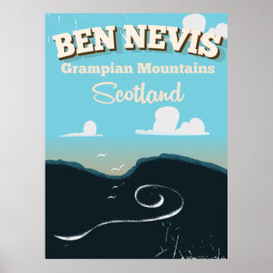 Póster Ben Nevis viagens vintage
