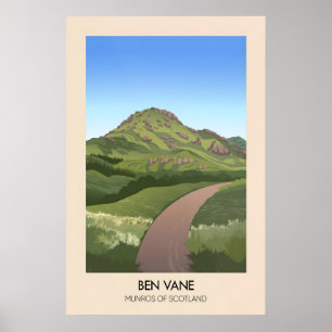 Poster Ben Vane Munros da Escócia Cartaz