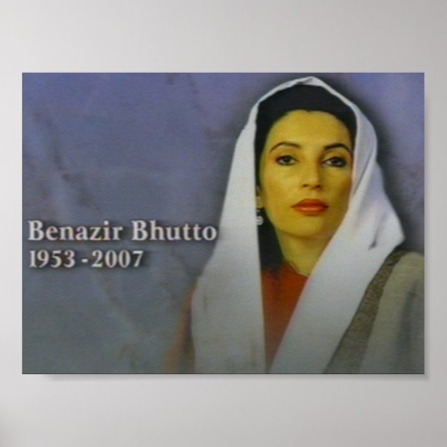 Póster benazir bhutto (Frente)