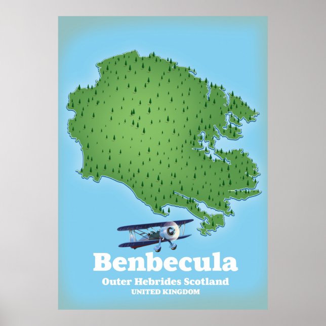 Poster Benbecula Hébrides Extérieures Escócia (Frente)