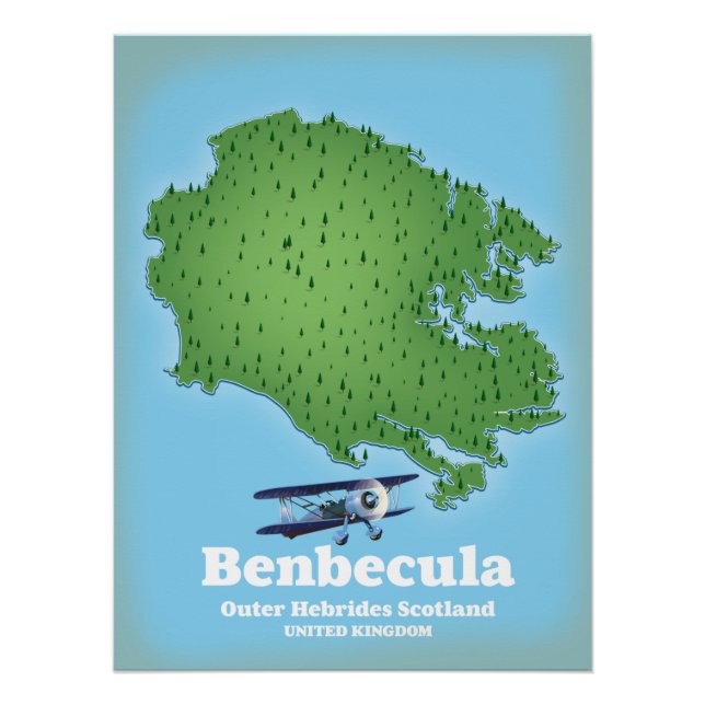 Póster Benbecula Hébrides Externes Escócia (Frente)