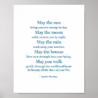 Poster Bênção Apache em Wash de Aquarela