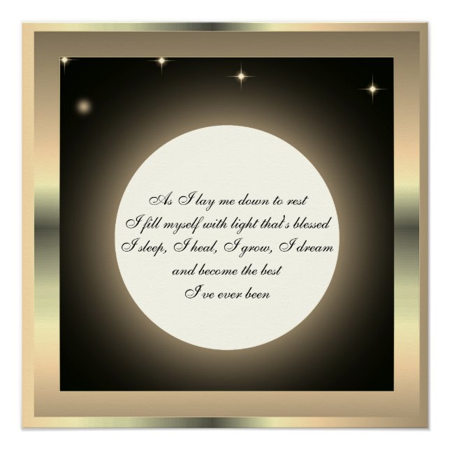 Póster Bênção do Sono (Frente)