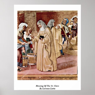Póster Bênção do St. Clare por Lorenzo Lotto