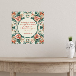 Poster Bênção Floral De Algodão