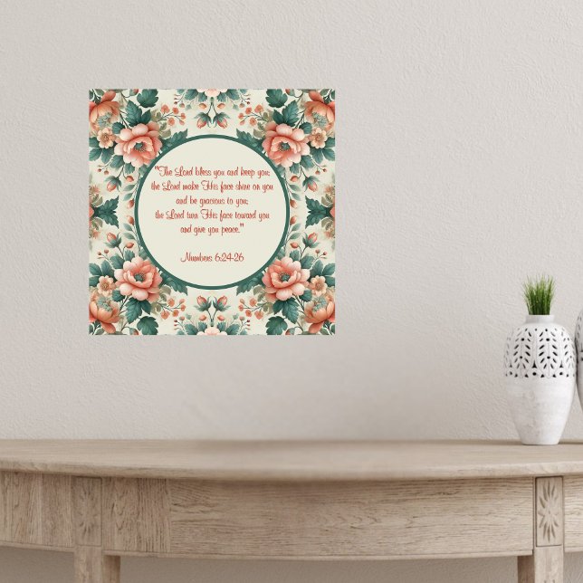 Poster Bênção Floral De Algodão (Criador carregado)