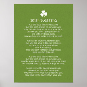 Poster Bênção irlandesa e Shamrock