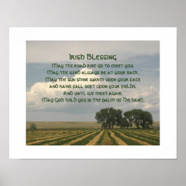 Poster Bênção Irlandesa Paisagem de Terras Agrícolas