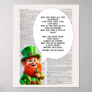 Poster Bênção Irlandesa Sobre a sua cabeça