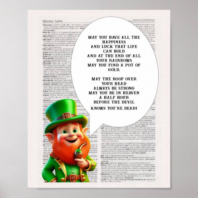 Poster Bênção Irlandesa Sobre a sua cabeça (Frente)