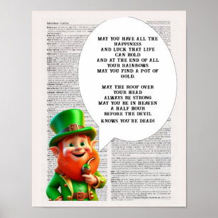 Poster Bênção Irlandesa Sobre a sua cabeça