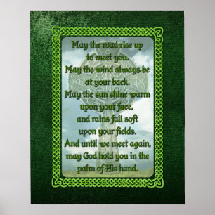 Póster Bênção irlandesa verde