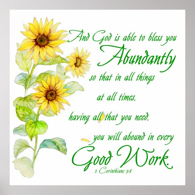 Poster Bênçãos abundantes (Frente)