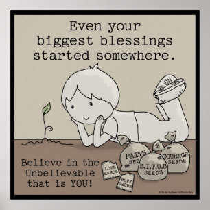 Póster Bênçãos Começaram Em Algum Lugar