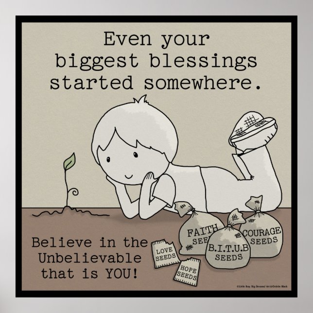 Póster Bênçãos Começaram Em Algum Lugar (Frente)