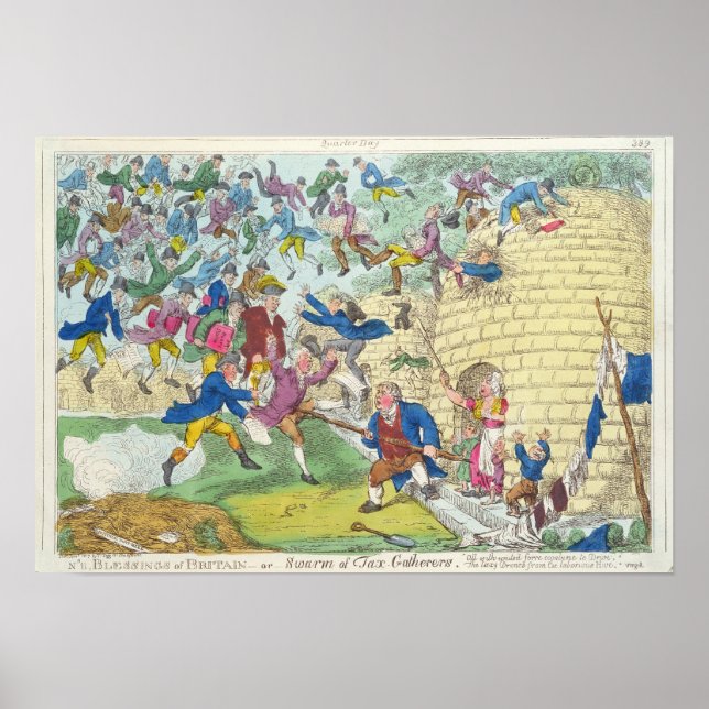 Poster Bênçãos da Grã-Bretanha - ou enxame de impostos (Frente)