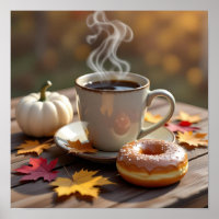 Bênçãos de Outono, Café Quente e um Donut