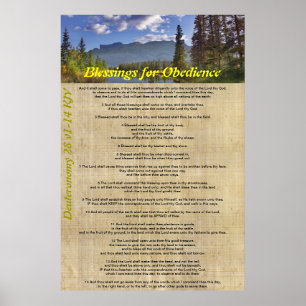 Poster Bênçãos para a Obediência