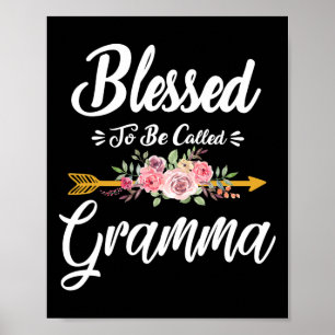 Poster Bendita por ser chamada de Vovó Floral Dia das Mãe