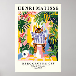 Poster Bengal Cat on Toilet Art Bathroom Print in Henri