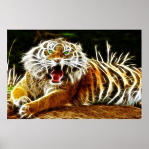 Poster Bengala Tiger Glower 1