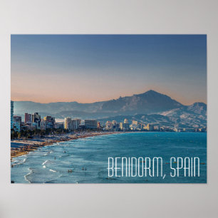 Poster Benidorm, Cartão-postal Espanha