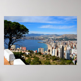 Poster Benidorm Skyline Cityscape Espanha Costa Blanca