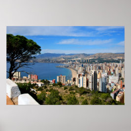 Poster Benidorm Skyline Cityscape Espanha Costa Blanca