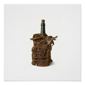 Póster Beninese Fetish Bottle Art Poster