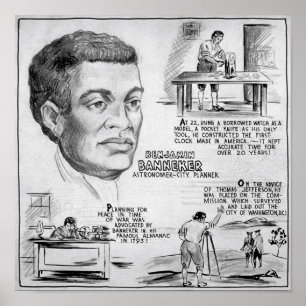 Poster Benjamin Banneker American Black Inventor