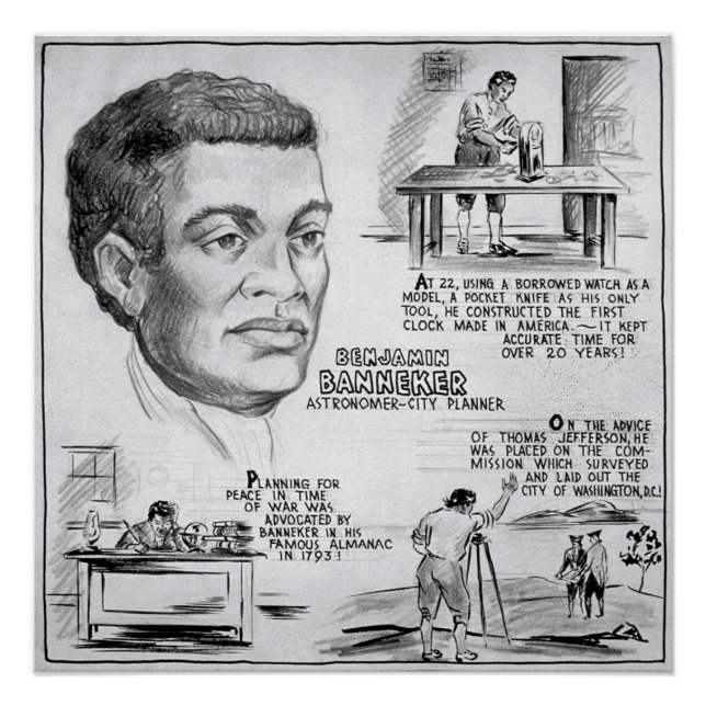 Póster Benjamin Banneker: Cientista Negro e Revolucionári (Frente)