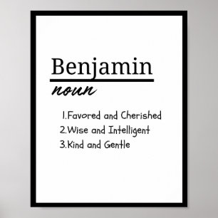 Poster Benjamin, Definição de Nome Personalizado de Menin