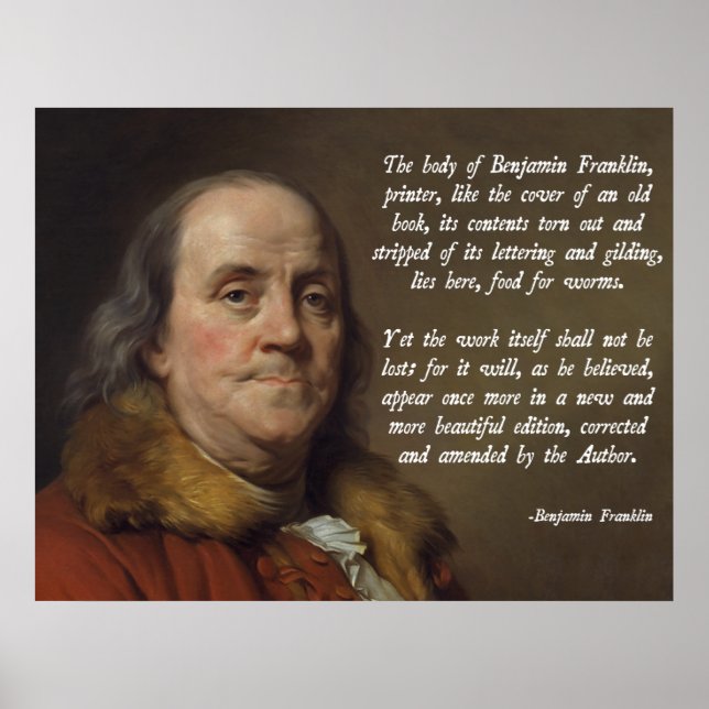 Póster Benjamin Franklin Heaven (Frente)