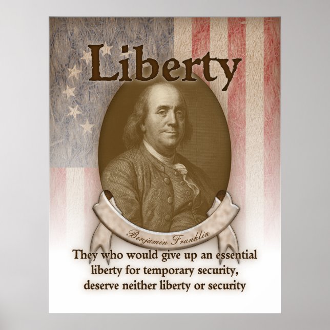 Poster Benjamin Franklin - Liberdade (Frente)