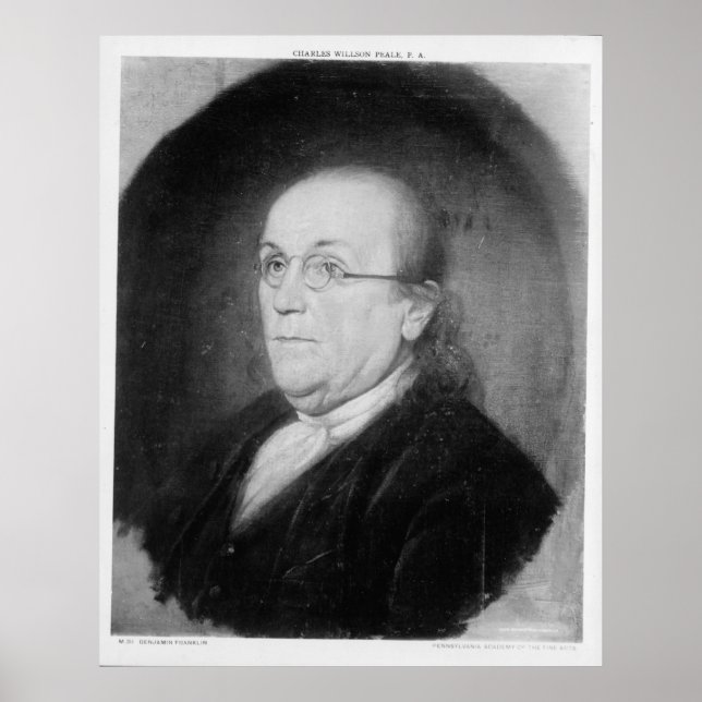 Poster BENJAMIN FRANKLIN por Charles Willson Peale (Frente)
