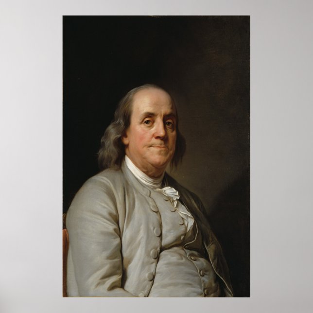 Póster BENJAMIN FRANKLIN por Joseph Siffred Duplessis (Frente)